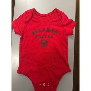 MLS Atlanta United FC Infant Red Short Sleeve Bodysuit One Piece 3 Months
